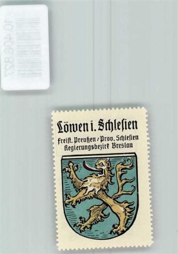 Löwen i. Schl. Vignette Wappen Kaffee Hag 1920-1940