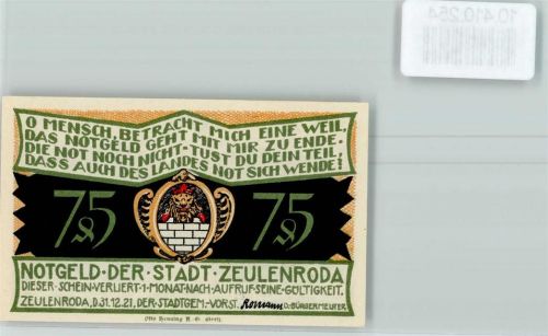 Zeulenroda Notgeld