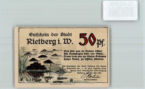 Rietberg Notgeld