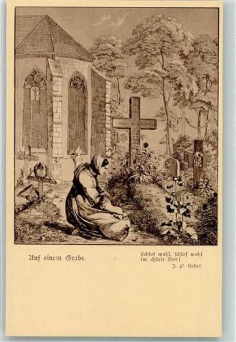 Hebelpostkarte Nr. 9 Verlag Gutsch Friedhof
