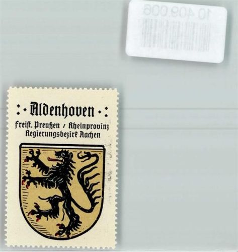 Aldenhoven Vignette Wappen Kaffee Hag ca 1920-1940
