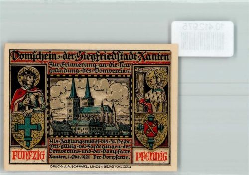 Xanten Notgeld Scherenschnitt