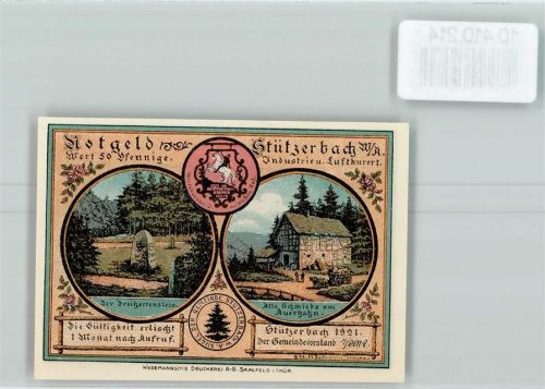 Stützerbach Notgeld Scherenschnitt