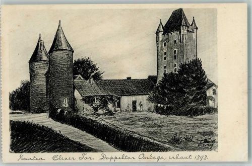 Xanten 1393 Clever Tor Doppeltor Anlage sign.