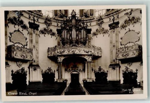 Ettal 1938 Kloster Kirchenorgel Foto M. Herpich Nr. 515
