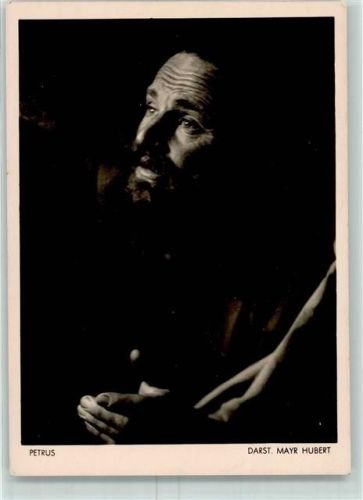 Oberammergau Jubiläumsspiele 1934 Petrus Darst.: Hubert Mayr Verlag Bruckmann Nr. 16