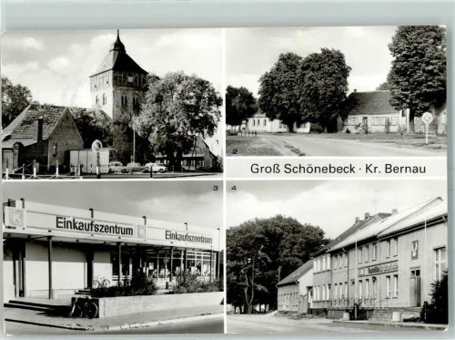 Groß Schönebeck Dorfkirche Ernst Thälmann Straße Einkaufszentrum Gasthaus Zur Schorfheide