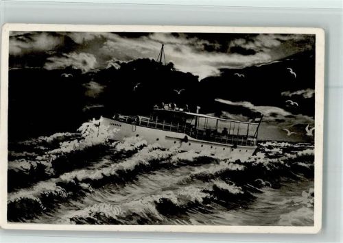 Balaton Dampfer im Sturm ca 1938 AK