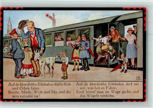 Schwäb. Eisenbahn - Schwerdtfeger Serie 200 Bild 2 AK Gute Erhaltung