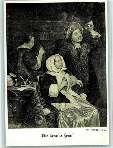 Die kranke Frau, Arzt - Werbung Coradol Fabrik Karl Schuh/ Köln