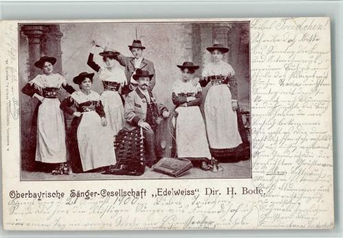 1900 Oberbayrische Sänger Gesellsch. "Edelweiss" AK