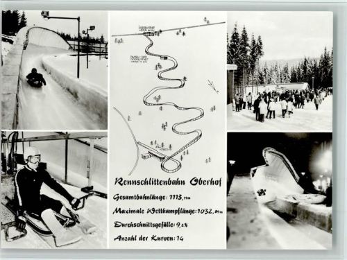 Oberhof 1979 Rennschlittenbahn , gute Erhaltung