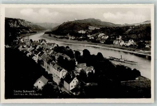Wehlen Stadt Sächsische Schweiz Raddampfer