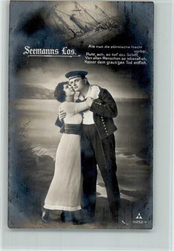 1915 Photochemie serie 10252-4 Seemanns Los, gute Erhaltung