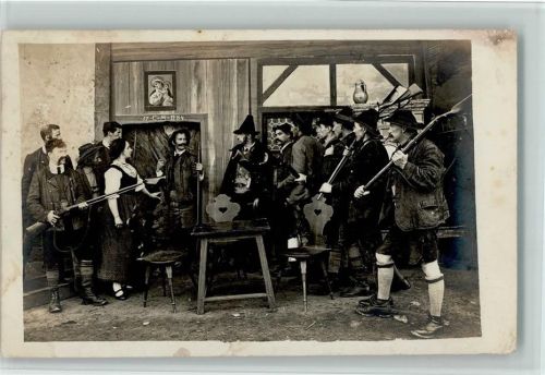 1929 Bauerntheater - Jäger mit Gewehre