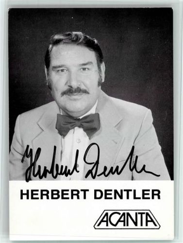 Herbert Dentler - Autogramm