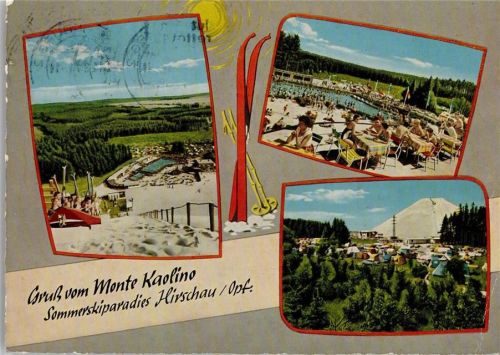 Hirschau Sommerskiparadies Monte Kaolino Schwimmbad Zeltplatz 3-Bildaufnahme