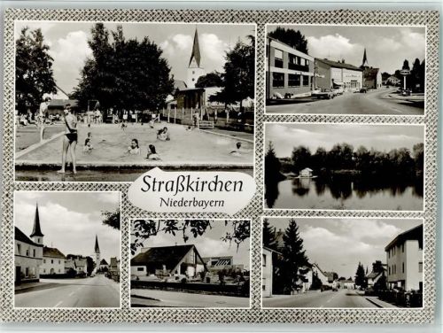 Straßkirchen Freibad Kirche Ortsansichten Mehrfachaufnahme