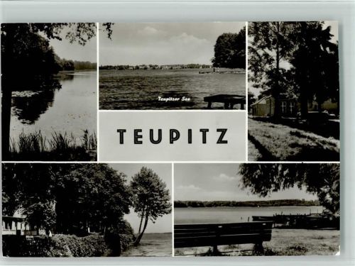 15755 O1612 Teupitz - Teupitzersee Uferansicht m. Ruhebank