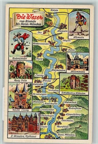 Höxter Weser Landkarte