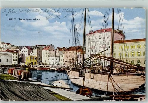 Split Trumbiceva obala Hafen Segelschiff