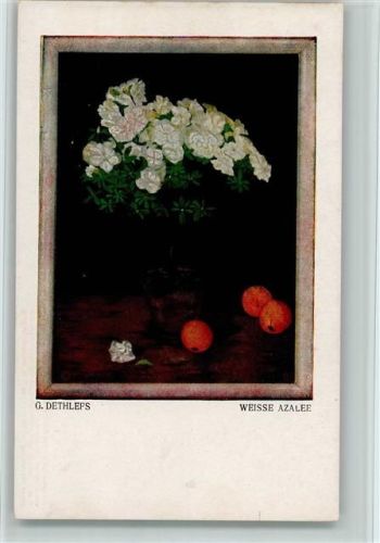 Nr. 154 - Dethlefs : Weisse Azalee , Blumen Teubner
