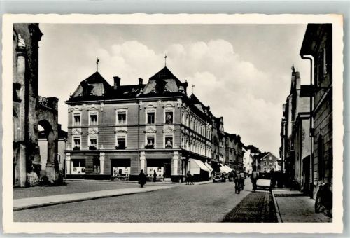 Simbach Innstraße Oldtimer Fahrrad Fahne