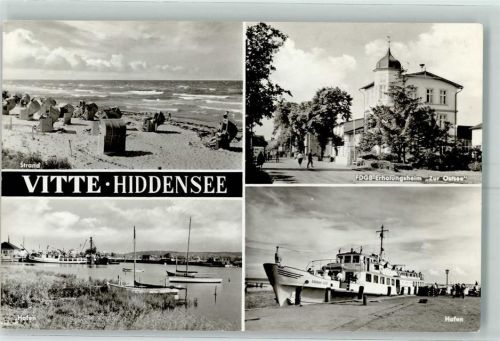 Vitte Strand FDGB Erholungsheim Zur Ostsee Hafen Dampfer-Anlegestelle