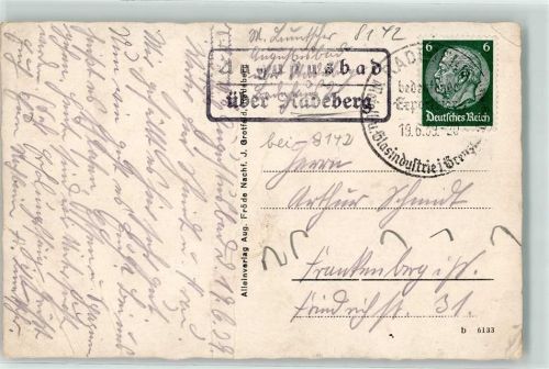 Radeberg Landpoststempel Augustusbad Badeverwaltung Badehaus Altes Herrenhaus
