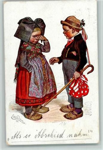 Künstlerjarte Nr. 6 - Trachten Hessen AK Beithan, E. 1917