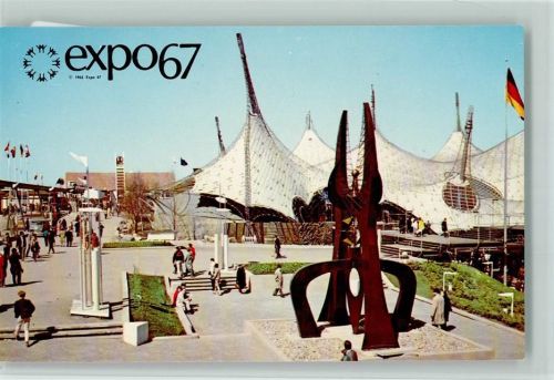 Ausstellung - Expo 1967 - Pavillon of Germany, sehr gute Erhaltung AK