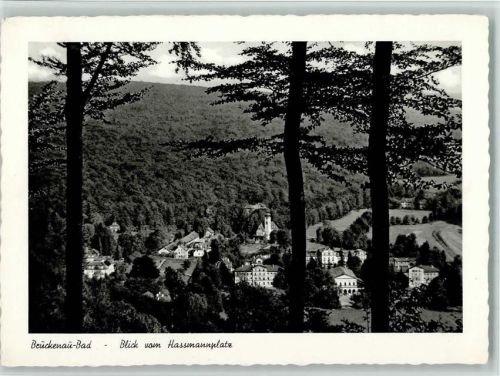 Bad Brückenau Blick vom Hassmannplatz AK
