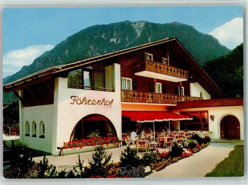 Farchant Restaurant Föhrenhof Terrasse