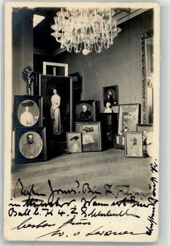10115 O1147 Mahlsdorf 1904 Privatfoto AK Händelstraße 2 Gemäldesammlung Ort handschriftlich