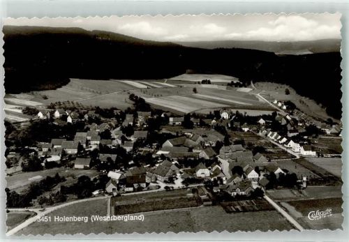 37642 W3451 Holenberg Foto AK Fliegeraufnahme des Ortes