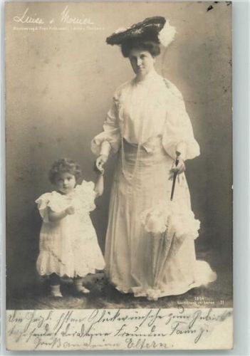 Prinzessin Luise von Toscana mit Tochter Adel Österreich 1904 Foto AK