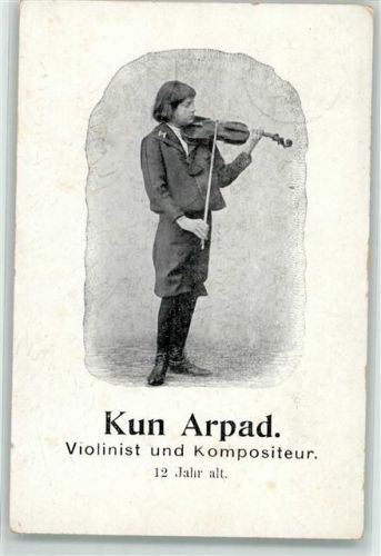 1907 Kun Arpad Violonist 12 Hahre alt