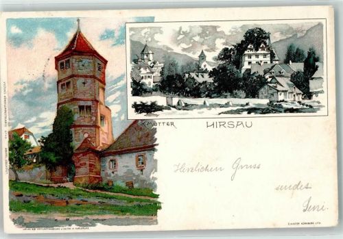 75365 W7260 Hirsau 1898 Lithographie / Künstlerkarte sign. Mutter,K.