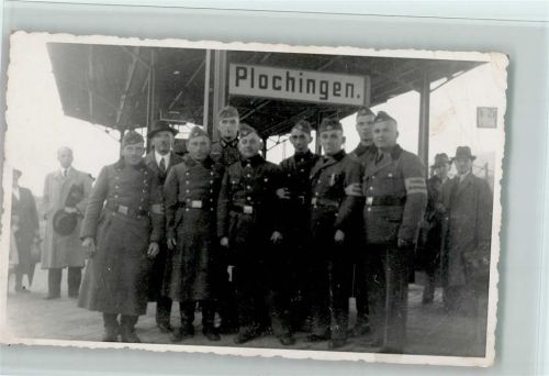 Plochingen Soldaten auf dem Bahnhof, Privatfoto