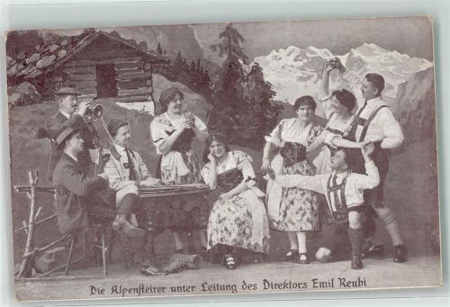 Volksmusik Alpensteirer AK Zither 1916