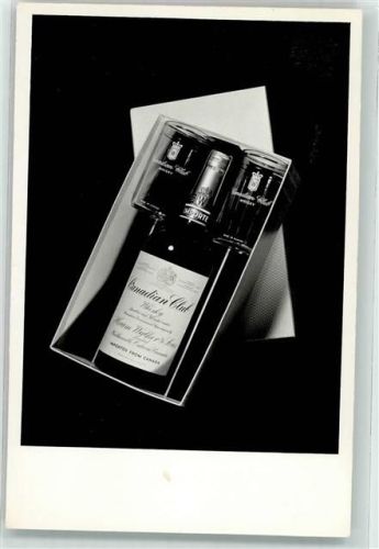 Canadian Club Whisky Packung mit Gläser Alkoholwerbung FOTO KEINE AK