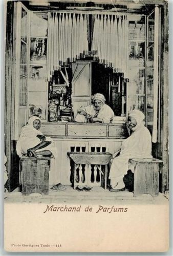 Tunis Foto AK Handlung Marktszene Ort lt. Fotograf
