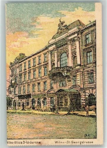 Wilna 1915 Feldpost WK I 9. Kavall.Divis. 19/12 St. Georgstrasse