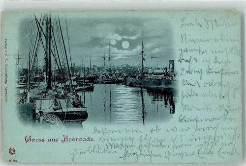 Apenrade 1900 Hafen Dampfer Fischerboot