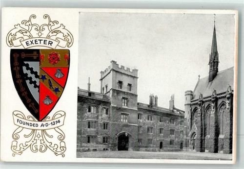 Oxford Prägedruck Exeter College Wappen