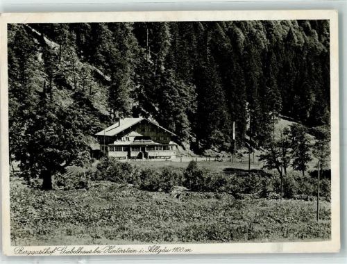 Hinterstein Berggasthof Giebelhaus Hüttenstempel