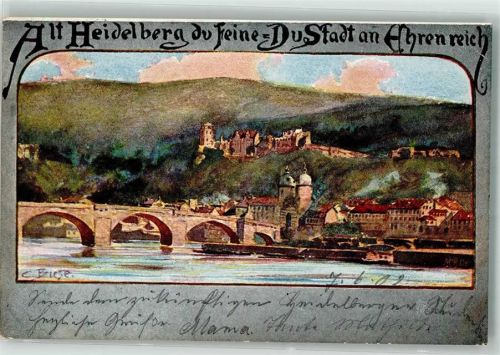 Heidelberg 1902 Kunstkarte Nr. 131 Verlag AG Emmendingen