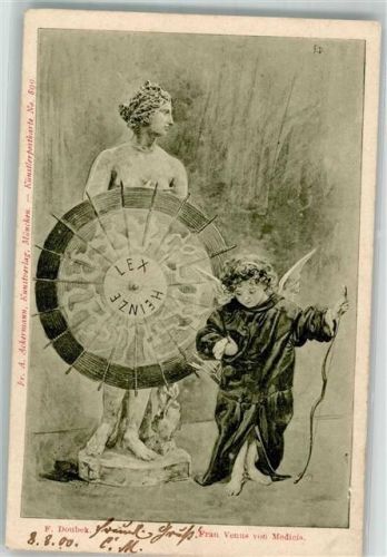 1900 Gesetz zur Sitte : Lex Heinze Venus von Medicis Amor Verlag Ackermann Nr. 899