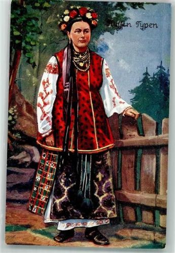 Russland Typen Frau in Tracht