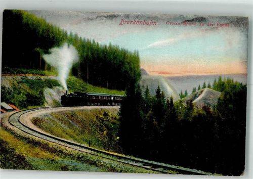 Wernigerode 1908 Brockenbahn Grosse Kurve an der Padde